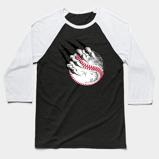 Baseball Skeleton hands scratching Baseball lovers Baseball T-Shirt by Sandra Holloman